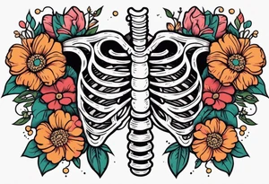 human ribs


old school vintage simple traditional design surrounded by vintage flowers


bold color simple tattoo idea