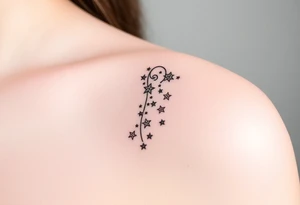 Cascade of stars swirl tattoo idea