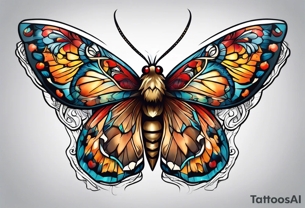 Moth in Colorado tattoo idea