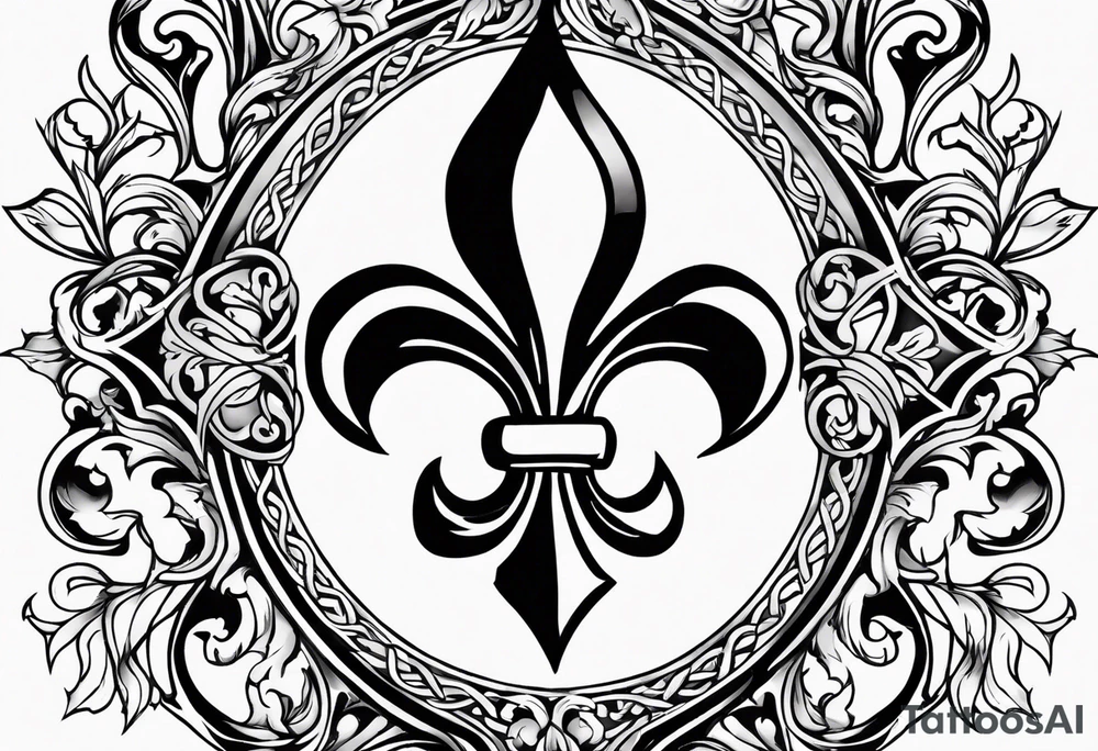 Fleur de lys celtique tattoo idea