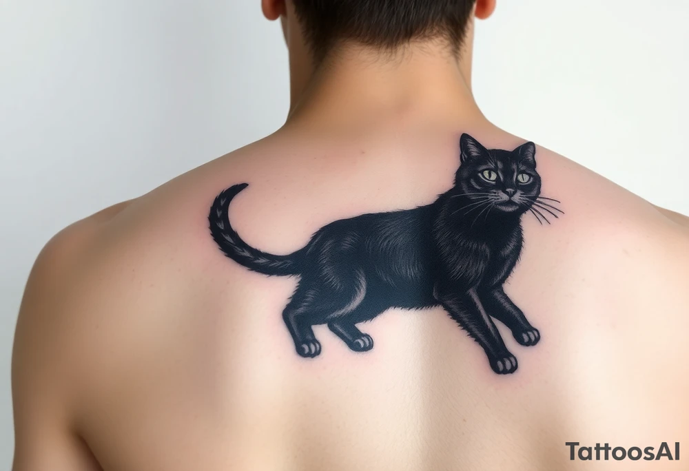 black cat tattoo idea