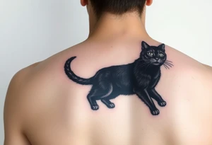 black cat tattoo idea