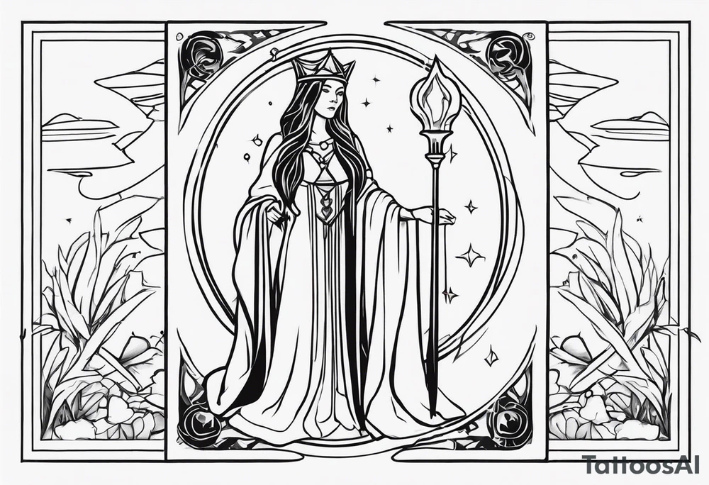 High priestess tarot card tattoo idea