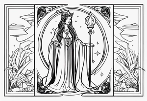 High priestess tarot card tattoo idea