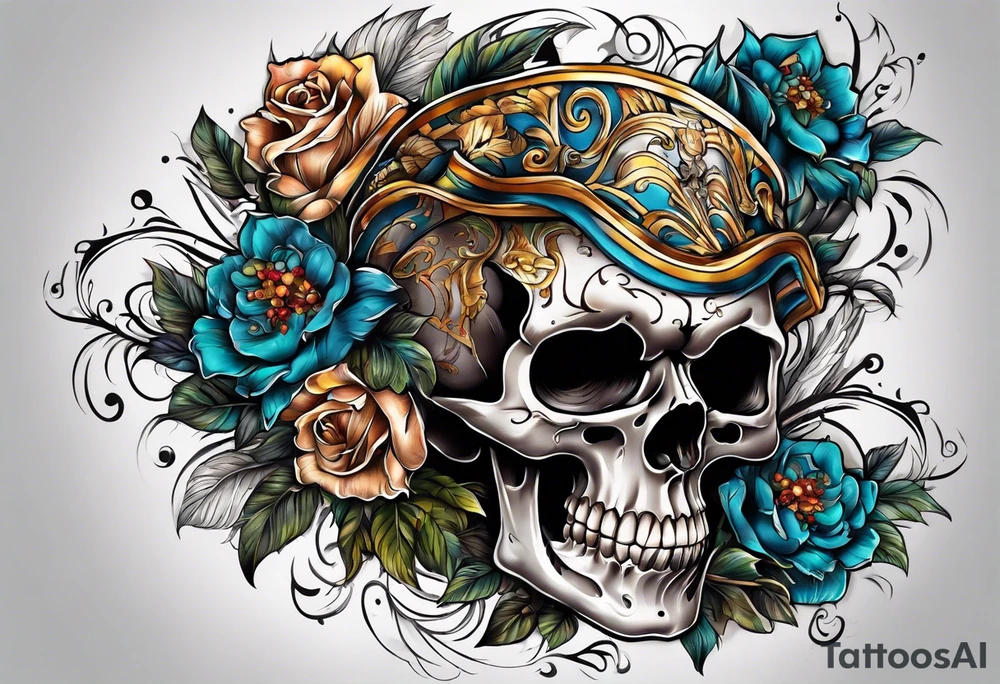 skeleton running from the world tattoo idea