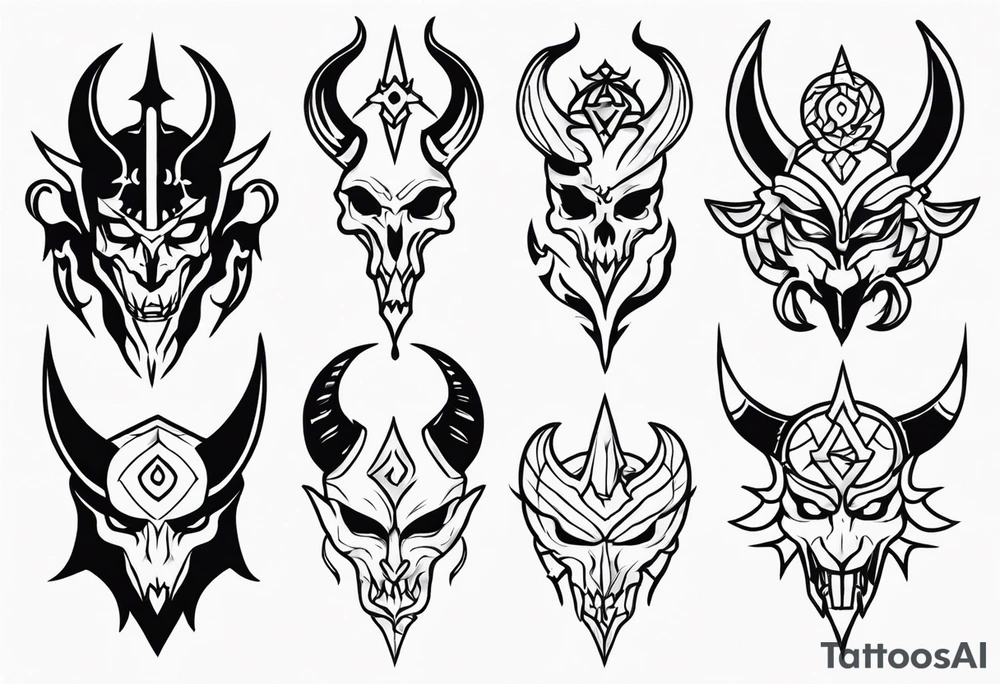 medievil symbols of demons tattoo idea