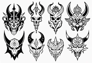 medievil symbols of demons tattoo idea