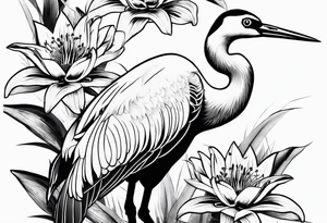 crane with lillie’s in the background with some bamboo tattoo idea