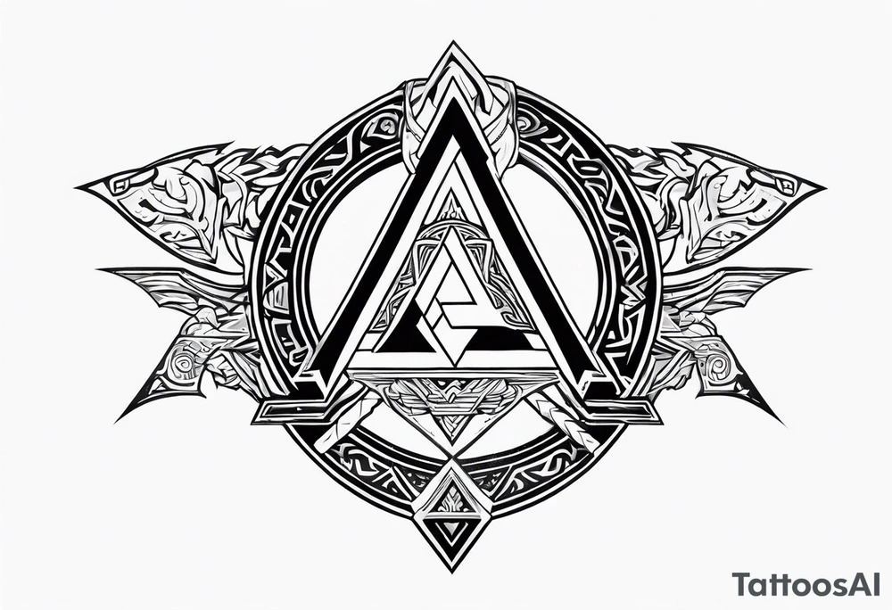 Valhalla fire
Sword shield valknut  axe tattoo idea