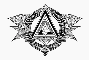 Valhalla fire
Sword shield valknut  axe tattoo idea