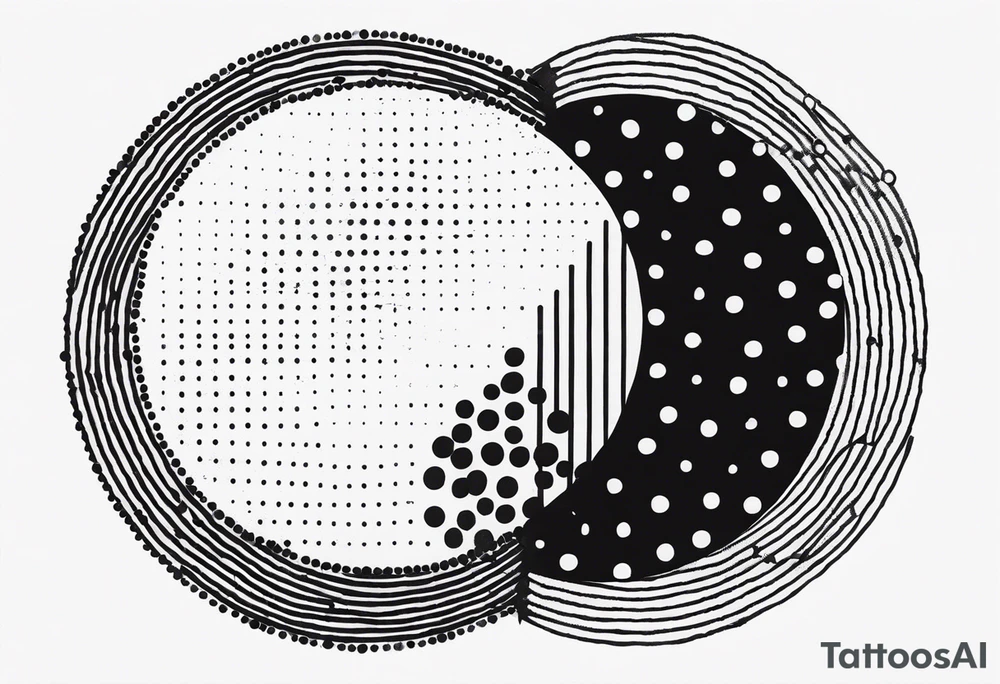 very simple circle using dots tattoo idea