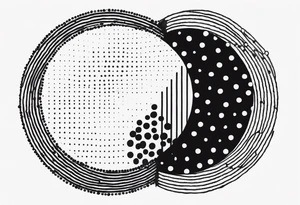 very simple circle using dots tattoo idea