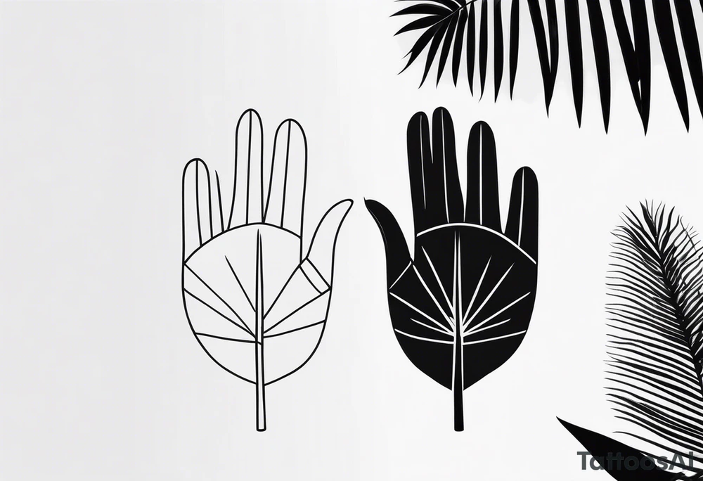 Palm tattoo idea