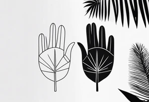 Palm tattoo idea