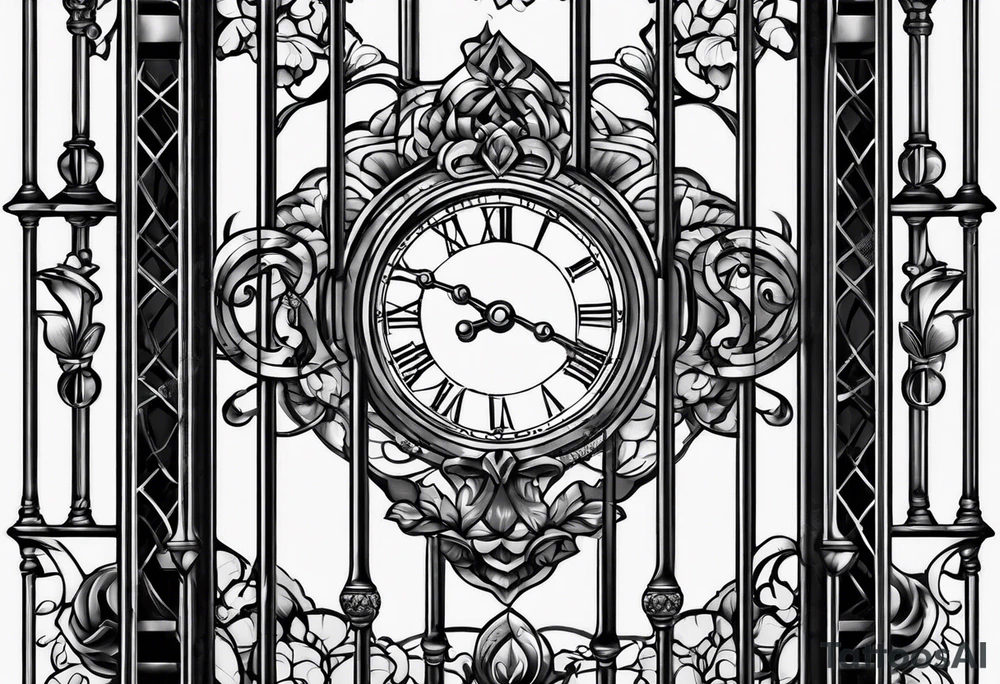 jewel behind bars tattoo idea