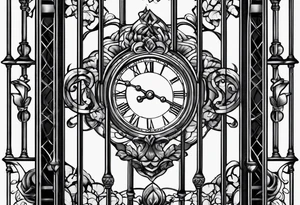 jewel behind bars tattoo idea