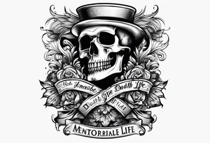 armband with these words: memorable life honorable death tattoo idea