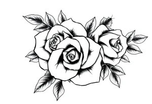 bouquet of roses tattoo idea