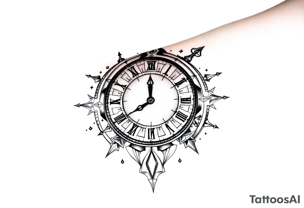 Clock tattoos for arm tattoo idea