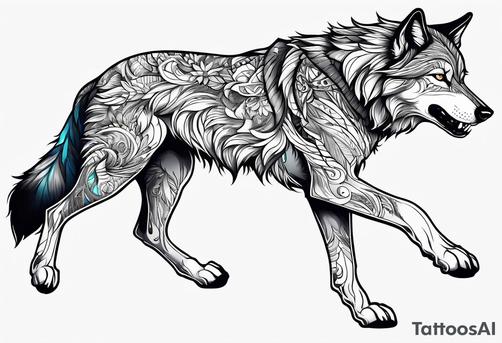 Limbo wolf for a male tattoo tattoo idea