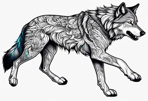 Limbo wolf for a male tattoo tattoo idea