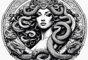 Medusa with snakes tattoo idea