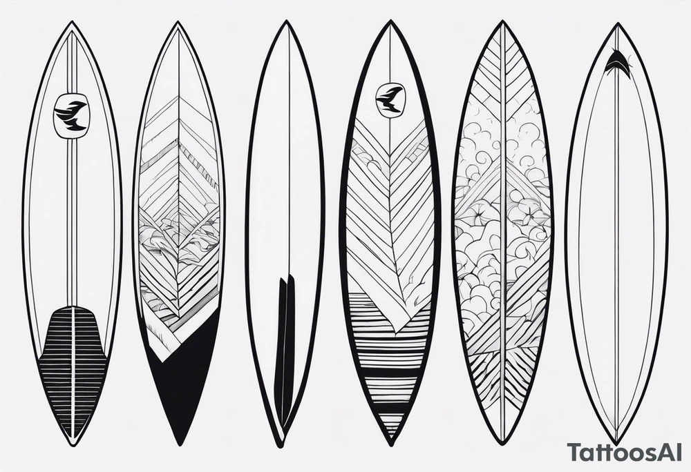 Surfboard tattoo idea