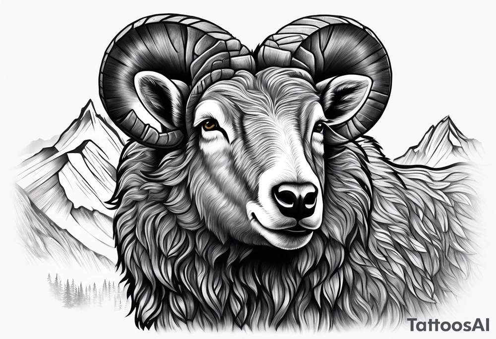 stone sheep grizzly yukon tattoo idea