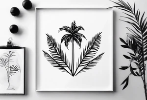 palm tree but switch leaves with hands tattoo idea