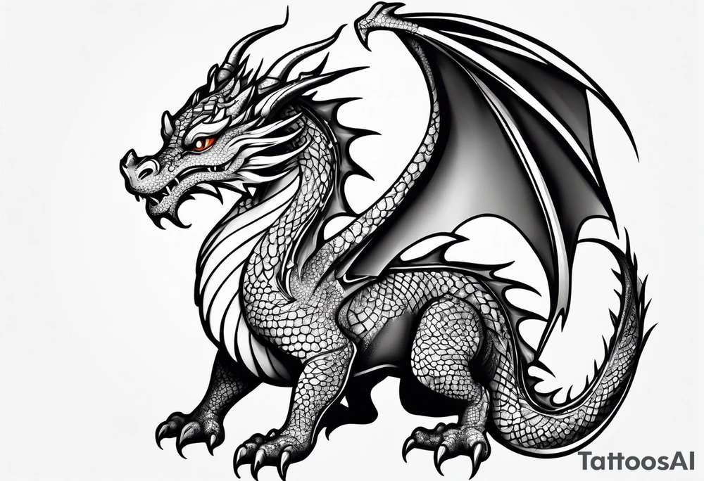 cute dragon tattoo idea