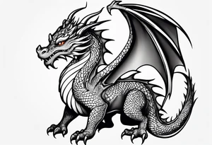 cute dragon tattoo idea