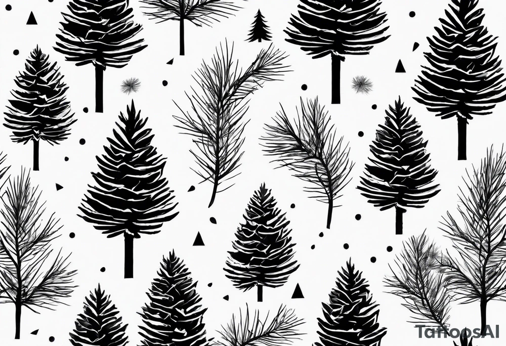 Small
Solo Pine tree
Pinecone
Triangle shape

Silhouette tattoo idea