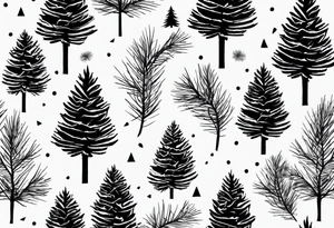 Small
Solo Pine tree
Pinecone
Triangle shape

Silhouette tattoo idea