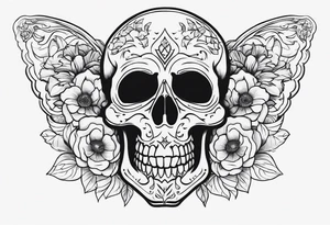 Detailed Skull tattoo idea