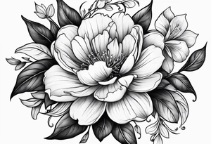 Dog wood flower tattoo idea