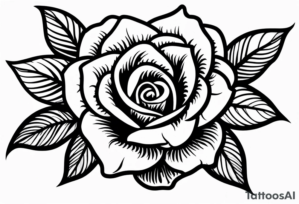 tiny roses shaded tattoo idea