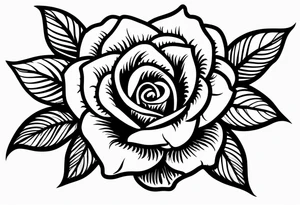tiny roses shaded tattoo idea