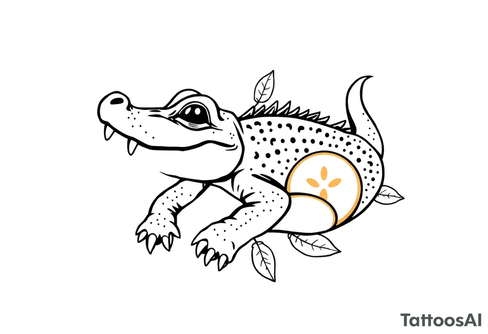 gator an oranges tattoo idea
