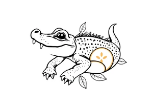 gator an oranges tattoo idea