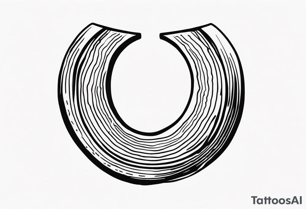 Horseshoe, tire track tattoo idea