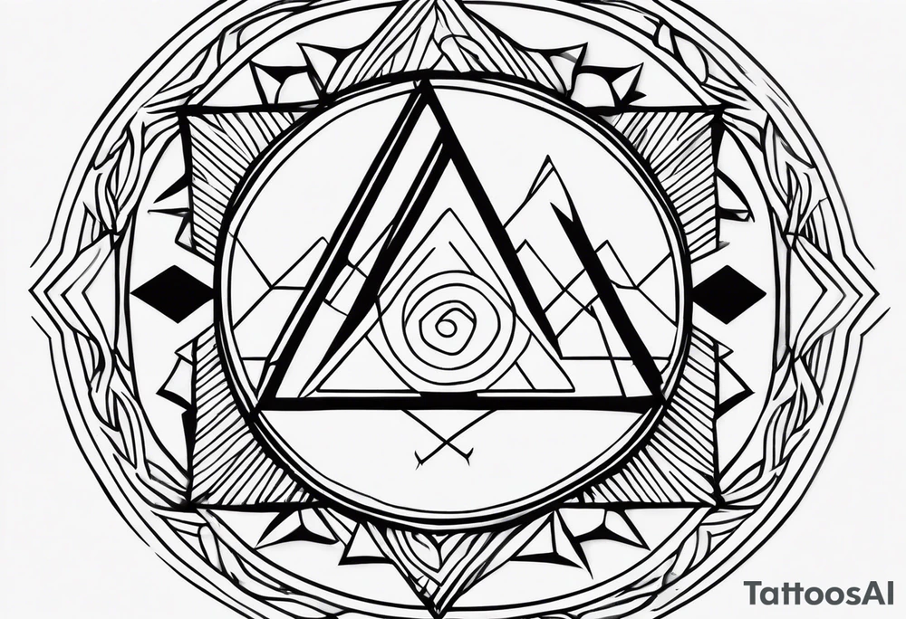 Minimalistic artsy sobriety symbol tattoo idea