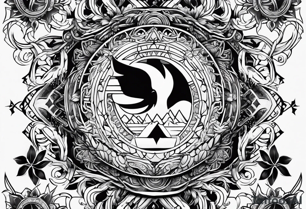 Thin line of a nordic chain that surrounds the forearm tattoo idea