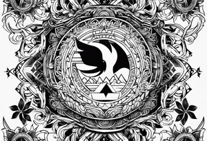 Thin line of a nordic chain that surrounds the forearm tattoo idea