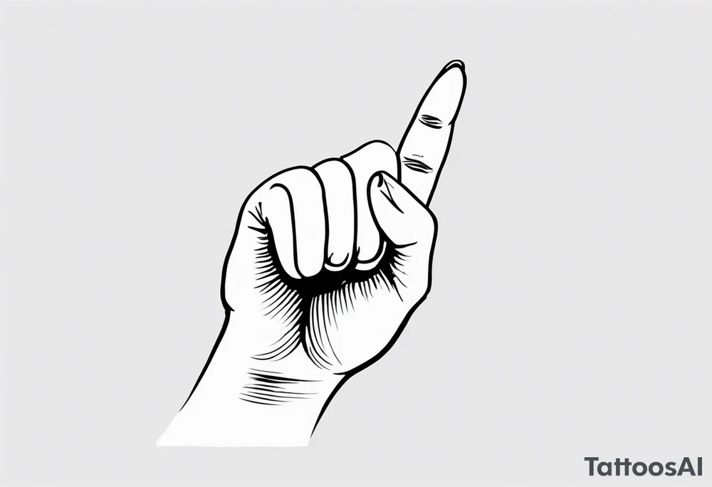 middle finger with fuck you tattoo idea