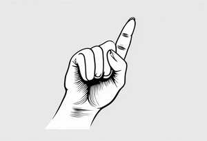 middle finger with fuck you tattoo idea
