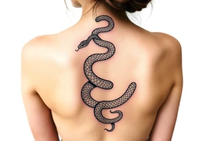 Snake  shedding skin 
Down spine tattoo idea