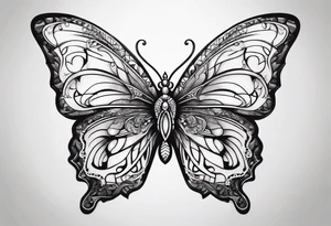 Simple Butterfly sternum tattoo tattoo idea