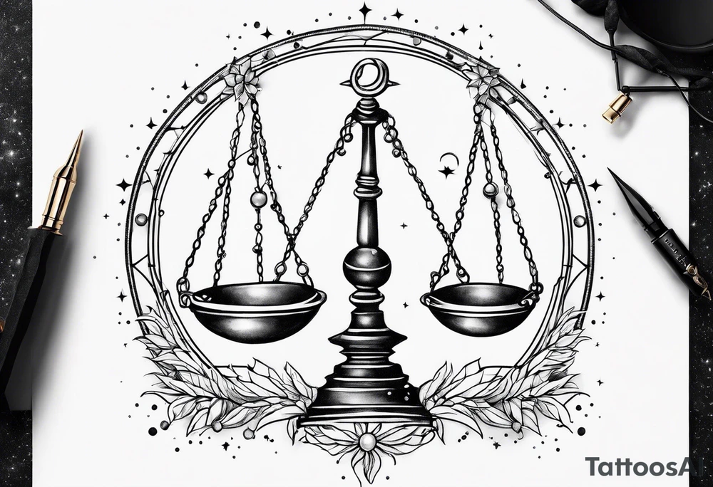 Libra constellation tattoo idea