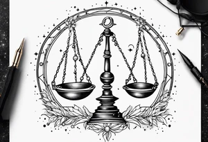 Libra constellation tattoo idea