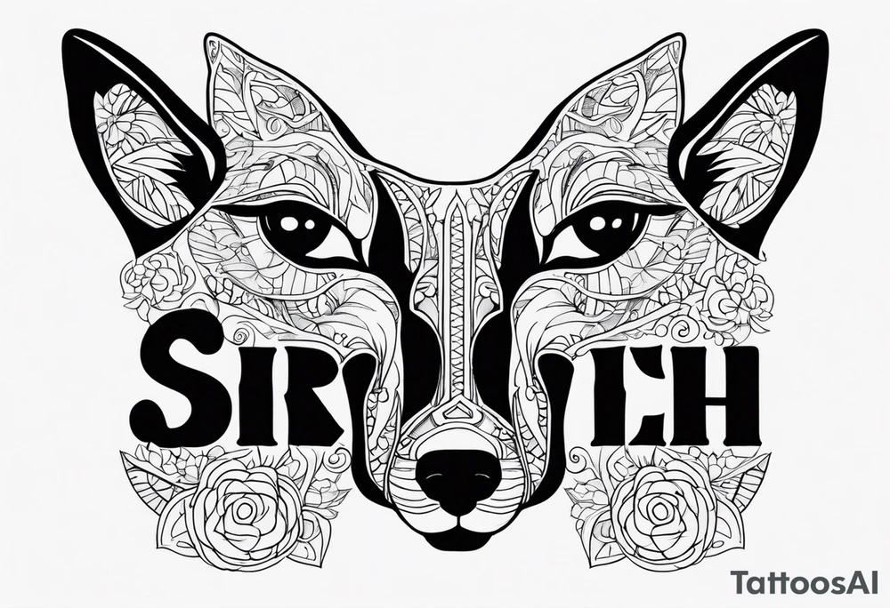 German shepherd ears tattoo idea